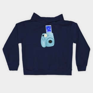 Blue Film Camera Kids Hoodie